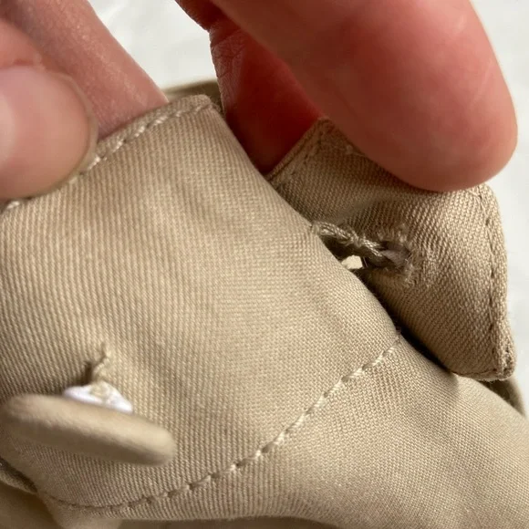 Hermes Womens Two Pocket Button Up Knee Length Pencil Skirt Beige Size 38 - Picture 9 of 12